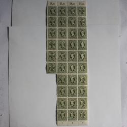 Bloc 36 timbres Allemagne bizone post Deutschland 30 pfenning 1945 neuf