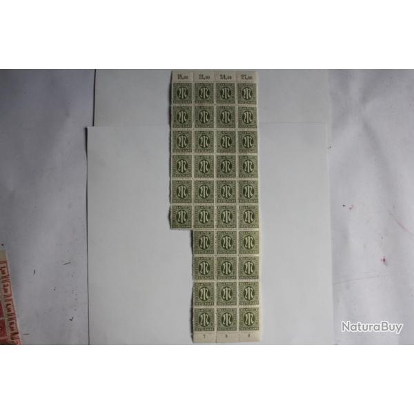 Bloc 36 timbres Allemagne bizone post Deutschland 30 pfenning 1945 neuf