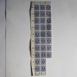 Bloc 28 timbres Allemagne bizone post Deutschland 25 pfenning 1945 neuf