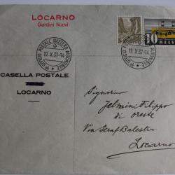 Enveloppe Suisse salon international automobile 1937