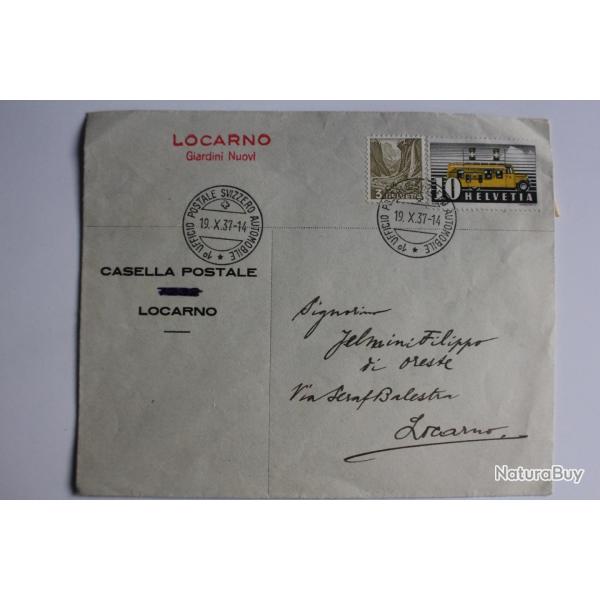 Enveloppe Suisse salon international automobile 1937