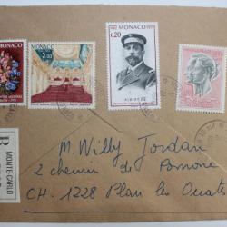 Enveloppe Monaco de monte Carlo à Suisse recommander 1978