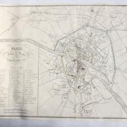 Carte Plan de Paris sous le règne de François Ier
