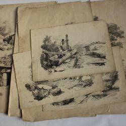 Anciennes gravures allemandes Scènes bibliques XVIIIe siècle religion