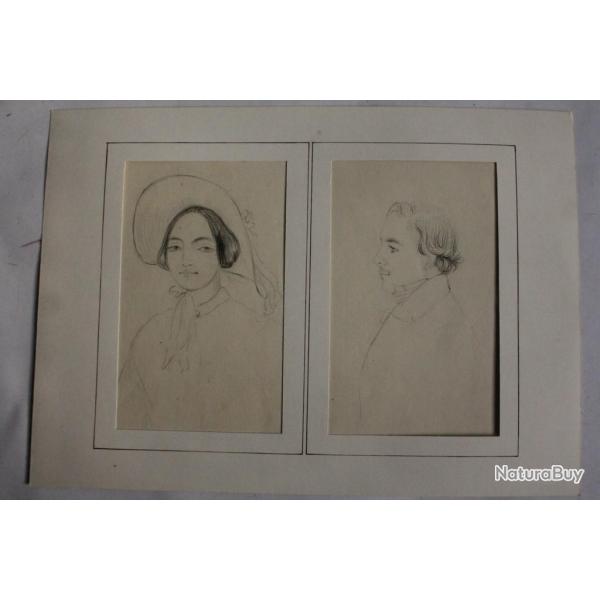 Dessins originaux Portraits Leonard 1827