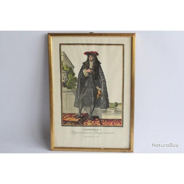 Gravure Leopoldus I Romanorum Imperator Christoph Weigel
