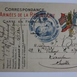 Franchise militaire CPMF WW1 1916 Suisse