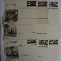 Lot 10 Cartes postale Suisse chemin de fer 1947 neufs