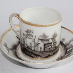 Tasse litron porcelaine Vieux Paris XVIIIe siècle
