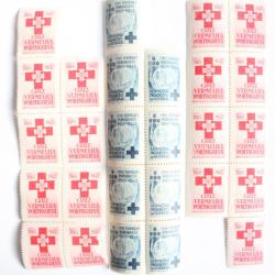 Lot Vignettes Portugal croix rouge cruz vermelha 1942-1943 neuves