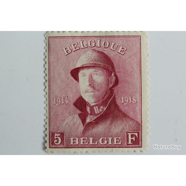 Timbre Belgique Albert 1er 1919 neuf
