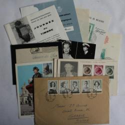 Lot enveloppes cartes document Belgique