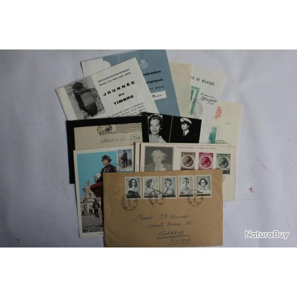 Lot enveloppes cartes document Belgique