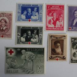 Timbres Belgique croix rouge 1939 neufs