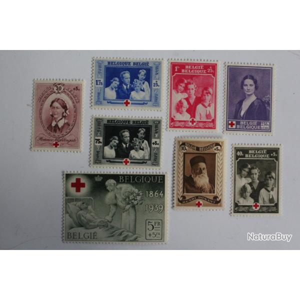 Timbres Belgique croix rouge 1939 neufs