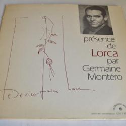 Vinyle 33T Chanson Poeme  Germaine Montero ?- Présence De Lorca