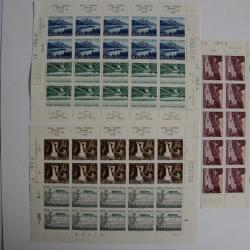 Timbres Suisse 1954 blocs x10 série Hymne lacs rivière neufs