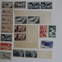 Lot Timbres France aviation 1930-1960 neufs et oblitérés