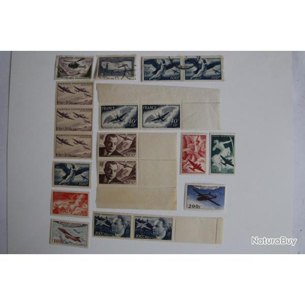 Lot Timbres France aviation 1930-1960 neufs et oblit�r�s
