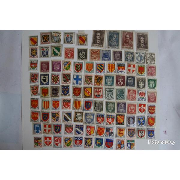 Timbres France Blason et Armoiries de villes neufs