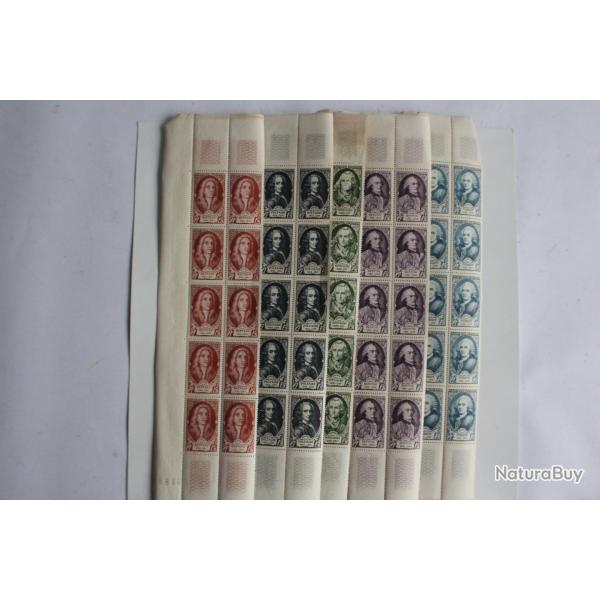 Timbres France en bande 1949 neufs