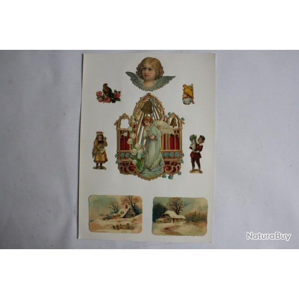 Images chromos gaufr�s d�coup�s Angelots 1890