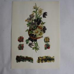 Images chromos gaufrés découpés Fer à cheval porte-bonheur 1890