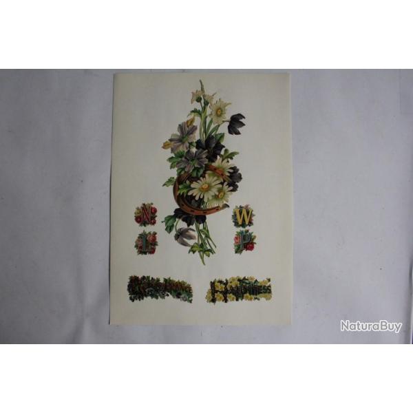 Images chromos gaufr�s d�coup�s Fer � cheval porte-bonheur 1890