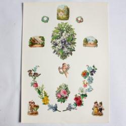 Images chromos gaufrés découpés 1890