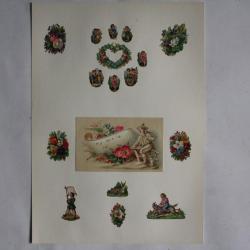 Images chromos gaufrés découpés Angelots 1890