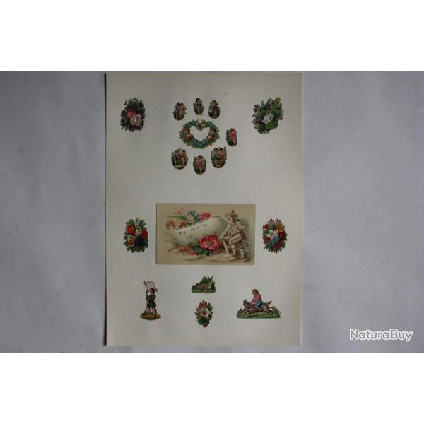 Images chromos gaufr�s d�coup�s Angelots 1890