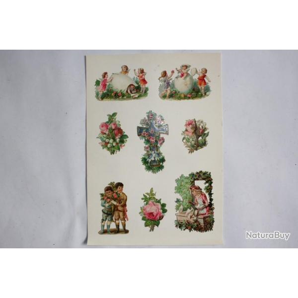 Images chromos gaufr�s d�coup�s Angelots 1890