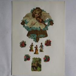 Images chromos gaufrés découpés Angelot 1890