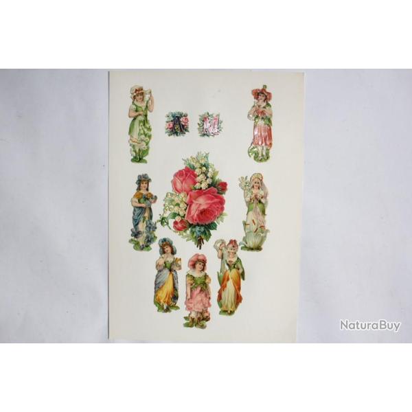 Images chromos gaufr�s d�coup�s Femmes 1890