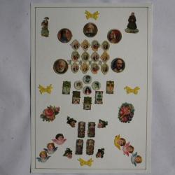 Images chromos gaufrés découpés Aristocrates allemands Angelots 1890