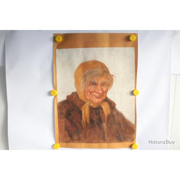 Pastel Mihajlo Timcisin Grand m�re au foulard