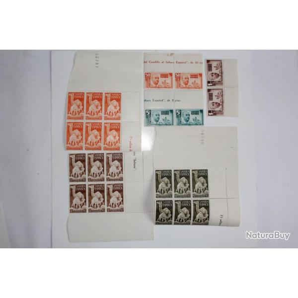 Timbres Sahara Espagnole 1951 s�ries compl�tes neufs