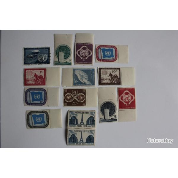 Timbres Nation-Unis 1951 neufs