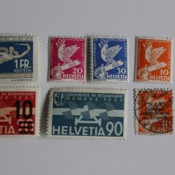 Timbres Suisse 1932 conférence du désarmement neufs sur charnière