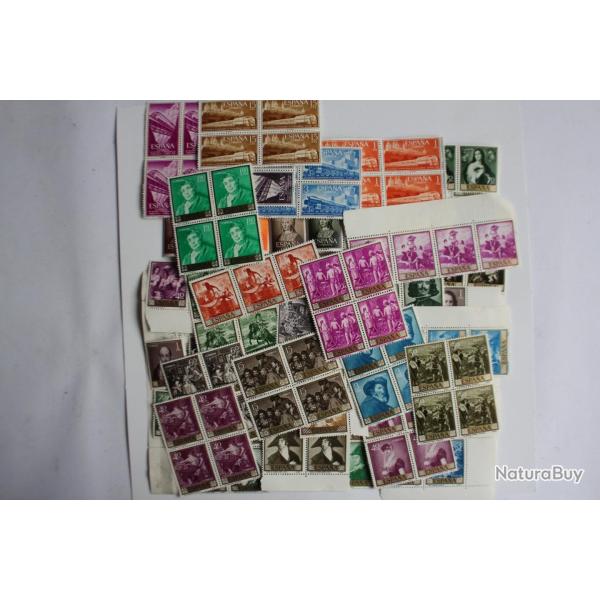 Timbres Espagne 1951 s�rie compl�te bloc x4 neufs