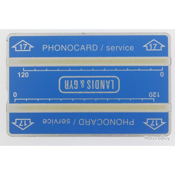 T�l�carte de service Phonocard 17 Landis & Gyr 106K Maroc 1991