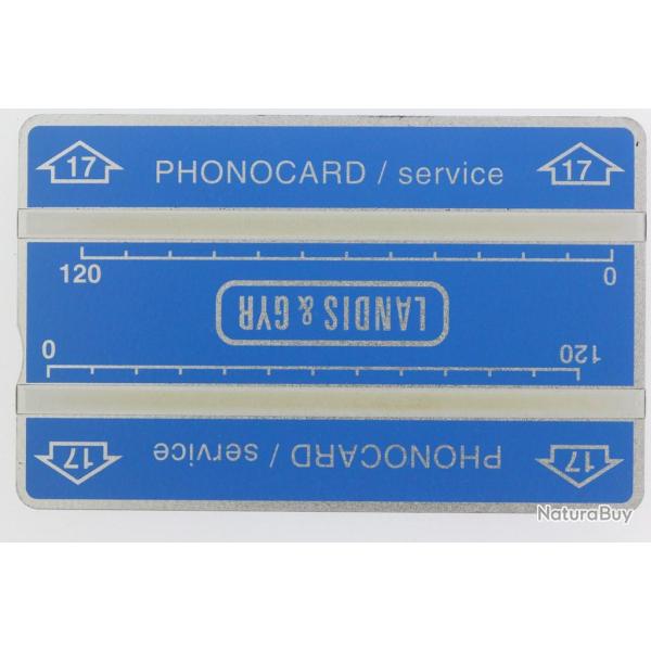 T�l�carte de service Phonocard 17 Landis & Gyr 106K Maroc 1991