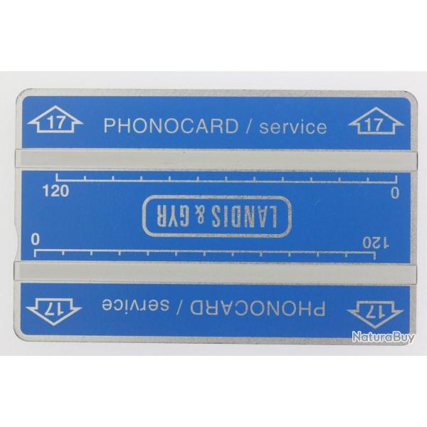 T�l�carte de service Phonocard 17 Landis & Gyr 106K Maroc 1991