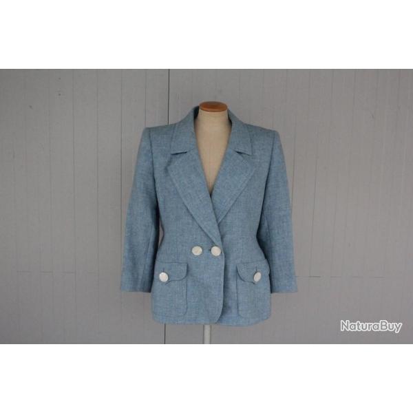 FRANCESCO FILITI Veste femme laine bleue T40