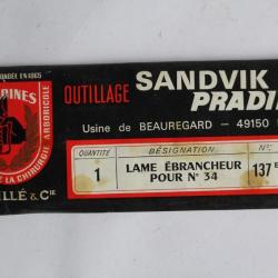 Lame ébrancheur pour n°34 Sandvik Pradines