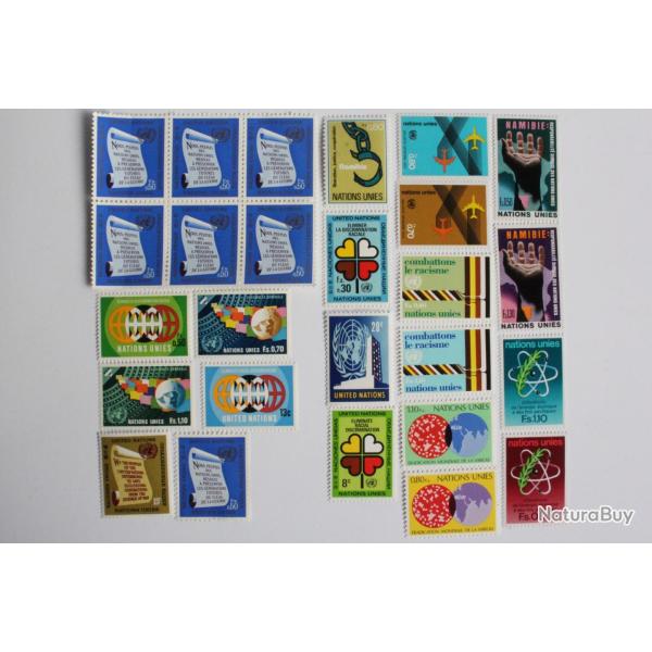 Timbres Lot Nation Unies de 1965 � 1978 neufs