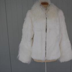 Veste en Fourrure de lapin blanc Rabbit T40/42