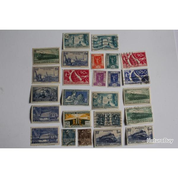 Timbres France lot 1927-1939 sur les expositions internationale