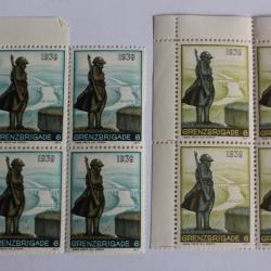 Vignettes Suisse Grenzbrigade 6 1939 neuves