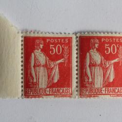 Timbres France 1932 série paix paire se tenant neufs